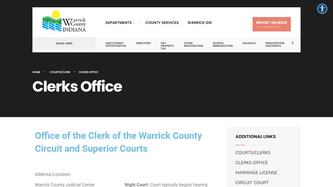 Clerks Office – Warrick County